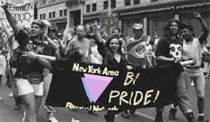 The New York Area Bisexual Network (NYABN) 212-459-4784  www.nyabn.org: marching happily in the New York City LGBT Pride Parade